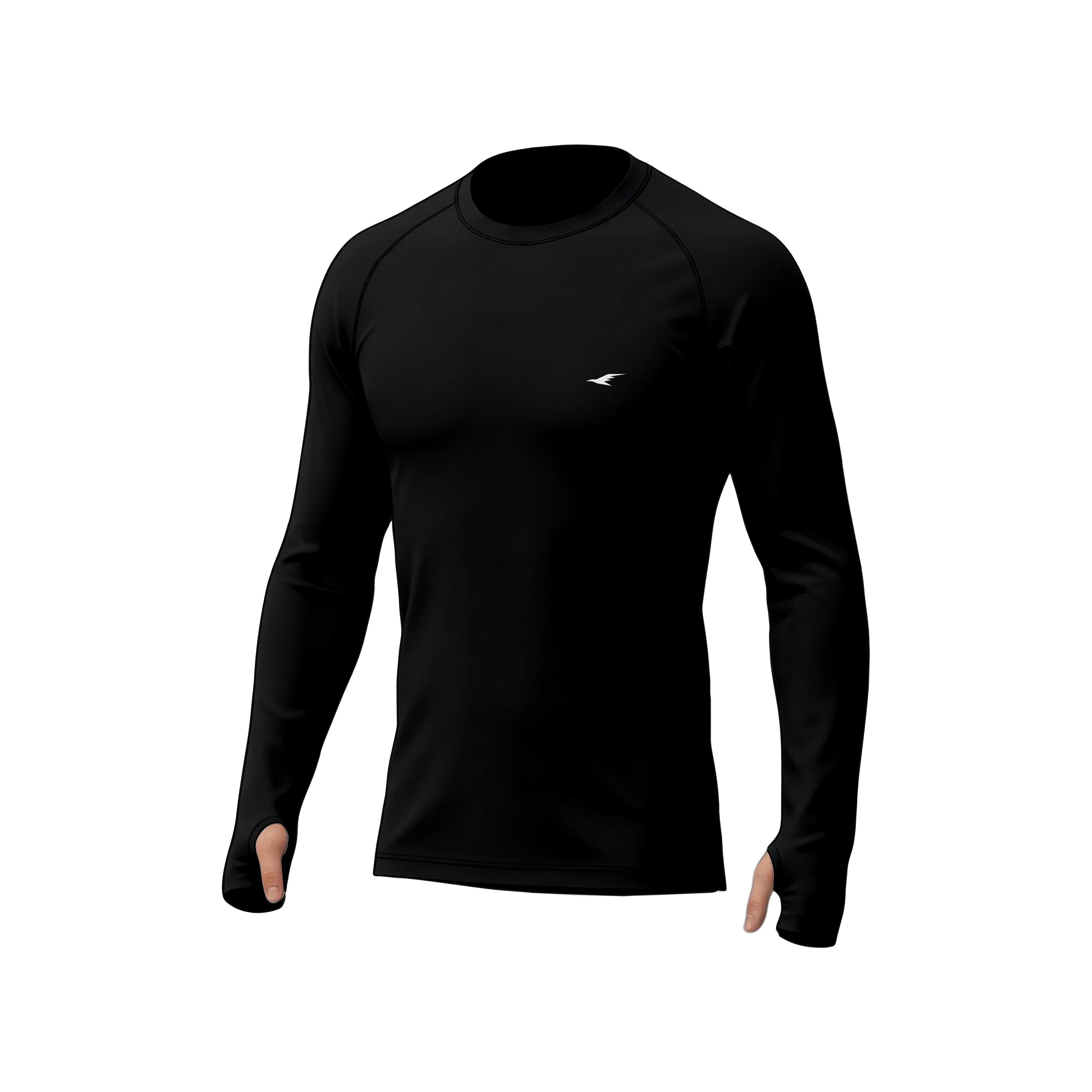 Camisa Poliamida Premium UV Preta Sem Capuz - Gull Clothes
