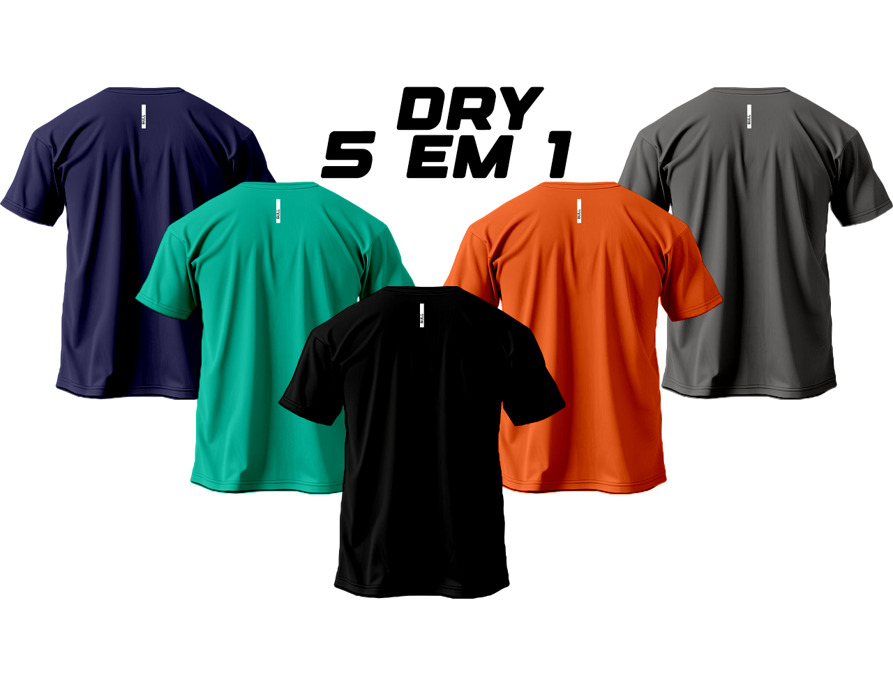 Kit Camisetas Dry Poliamida 5 em 1 - Gull Clothes